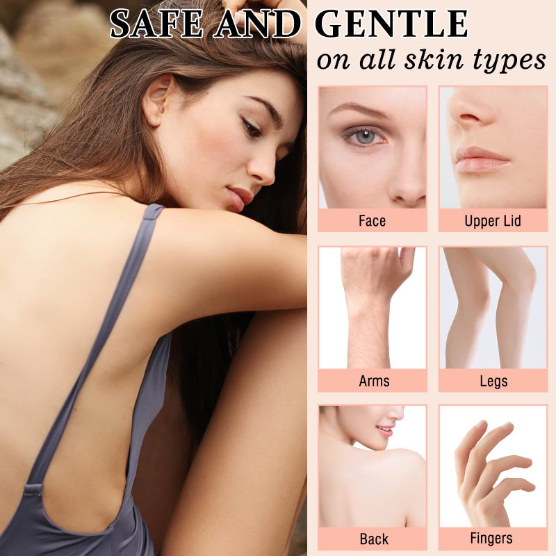 EC VISION Electric Women Facial Hair Remover, EC VISION Ladies Beauty Epilator Trimmer Facial Cotton Threading Hair Shaver (Pink) - Image 2